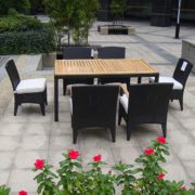 Wicker furniture,Rattan dining set, Rattan square table,Rattan round tables