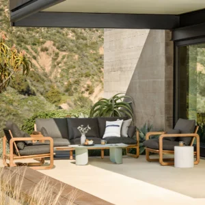 Outdoor Aluminum Sofa Set – 88" Commercial Grade for Hospitality Use