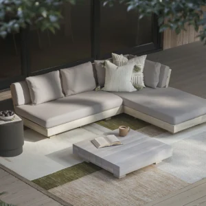 Outdoor Aluminum Low Right Sectional – 82.5" Commercial Grade for Hospitality Use