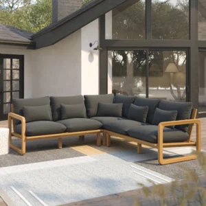Outdoor Aluminum Corner Sectional – 94" Commercial Grade for Hospitality Use