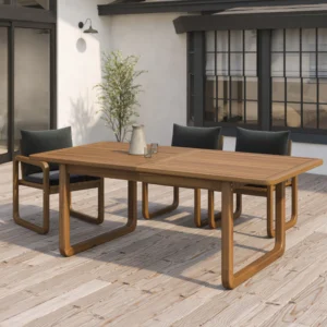 Outdoor Aluminum Dining Table – 81" Commercial Grade for Hospitality Projects