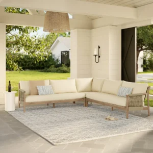 Outdoor Aluminum Corner Sectional – 110" Commercial Grade for Hospitality Use