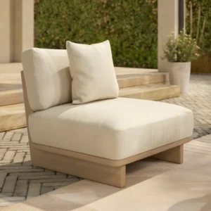 Outdoor Aluminum Lounge Chair – 34" Commercial Grade for Hospitality Use