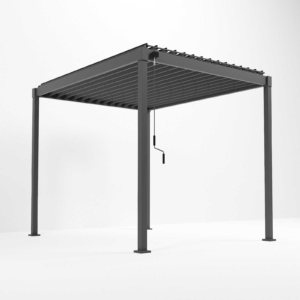 Shadow Metal Pergola – 2.4m x 3m Dark Grey Commercial Grade for Hospitality Use