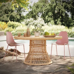 Outdoor Aluminum Dining Table – 54.5" Commercial Grade for Hospitality Use