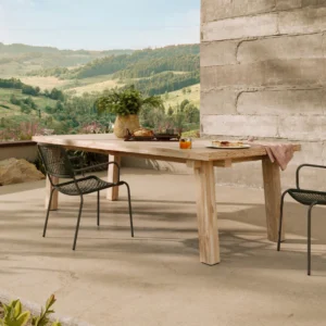 Outdoor Aluminum Dining Table – 102" Commercial Grade for Hospitality Projects