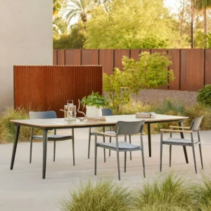 Outdoor Aluminum Dining Table – 110" Commercial Grade for Hospitality Projects