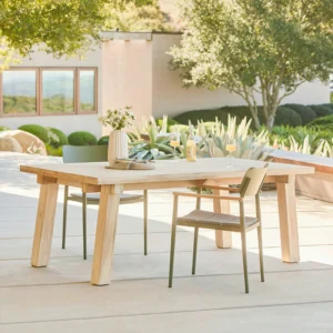 Outdoor Aluminum Dining Table – 79" Commercial Grade for Hospitality Projects