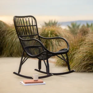 Outdoor Aluminum Rocking Lounge Chair – 24.5" Commercial Grade for Hospitality Use