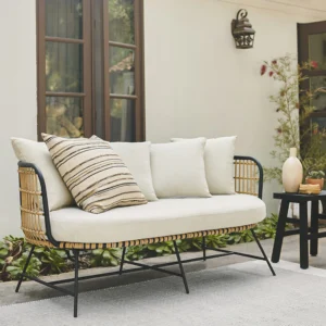 Outdoor Aluminum Loveseat – 63.5" Commercial Grade for Hospitality Projects