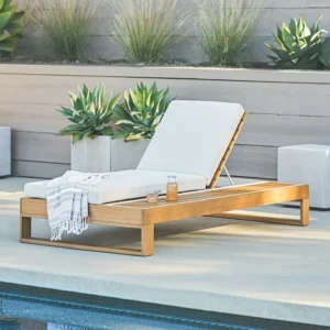 Outdoor Aluminum Chaise Lounge – 80.5" Commercial Grade for Resort Use
