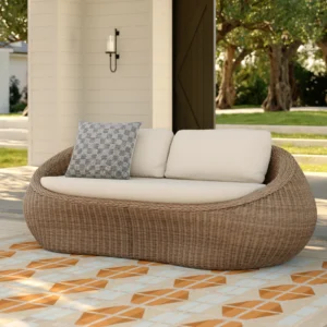 Outdoor Aluminum Sofa – 85.5" Weather-Resistant for Hospitality Projects