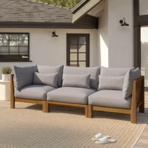 Outdoor Aluminum Modular Sofa – 102.75" Weather-Resistant for Hospitality Projects