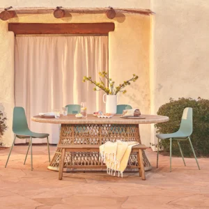 Outdoor Aluminum Dining Table – 78.75" Commercial Grade for Hospitality Projects