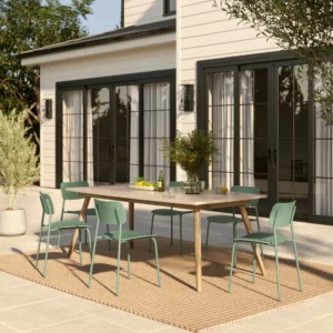 Outdoor Aluminum Dining Table – 94.5" Commercial Grade for Hospitality Projects