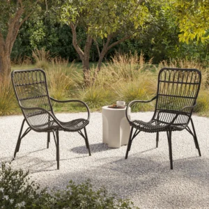 Outdoor Aluminum Lounge Chair Set – 25" Commercial Grade for Hospitality Use