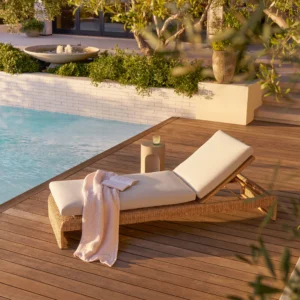 Outdoor Wicker Chaise Lounge – 81" All-Weather for Resort & Hospitality Use