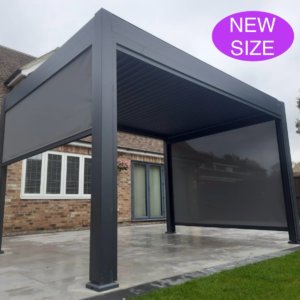 Modern Aluminum Metal Pergola – 13.1' x 11.8' Rectangular Structure for Hospitality Projects